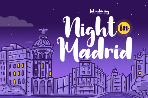 Night in Madrid Font Poster 1