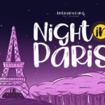 Night in Paris Font Poster 1