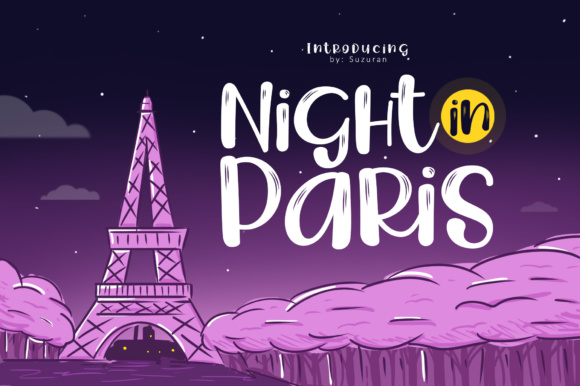 Night in Paris Font Poster 1