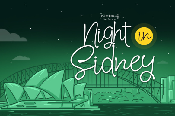 Night in Sidney Font Poster 1