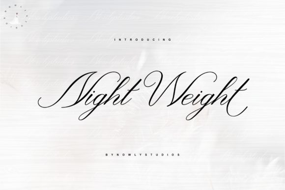 Night Weight Script Font Poster 1