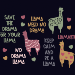 No Prob Llama Font Poster 4