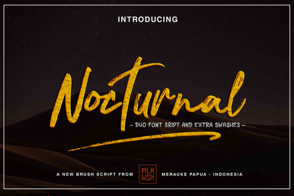 Nocturnal Script Font Poster 1