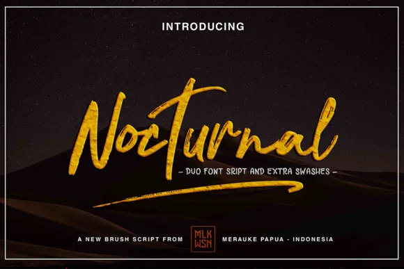 Nocturnal Script Font Nocturnal Script Font Poster 1
