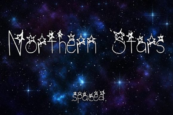 Northern Stars Spaced Font Poster 1