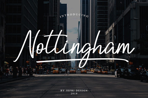 Nottingham Script Font Poster 1