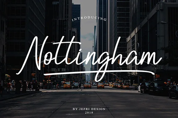 Nottingham Script Font Nottingham Script Font Poster 1