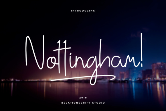Nottingham Script Font Poster 1