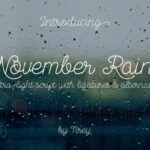 November Rain Font Poster 1
