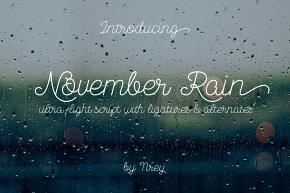 November Rain Font Poster 1