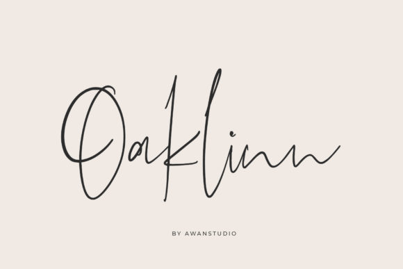 Oaklinn Script Font Poster 1