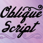 Oblique Script Font Poster 1