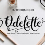 Odelette Script Font Poster 1