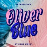 Oliver Blue Font Poster 1