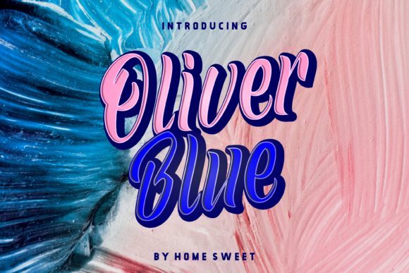 Oliver Blue Font Poster 1