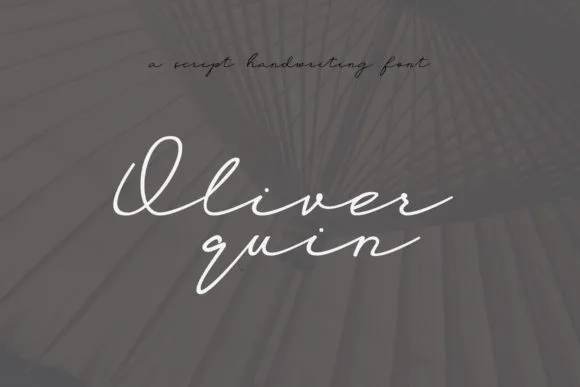 Oliver Quin Font Oliver Quin Font Poster 1