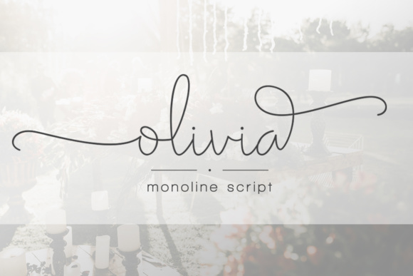 Olivia Script Font Poster 1