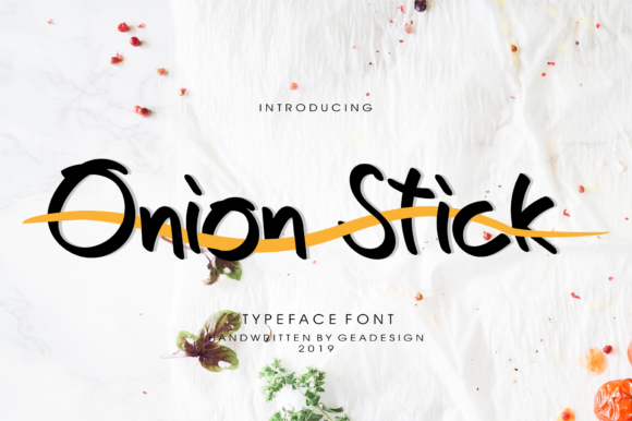 Onion Stick Font Poster 1