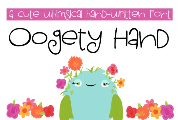 Oogety Hand Font Oogety Hand Font Poster 1