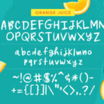 Orange Juice Font Poster 2