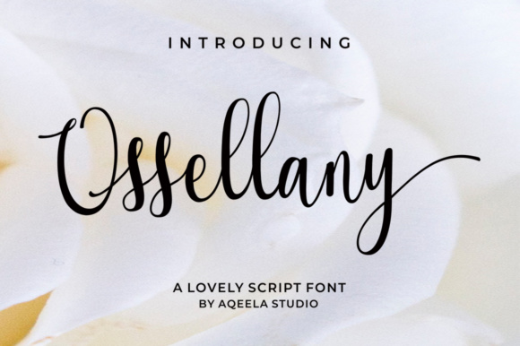 Ossellany Script Font Poster 1