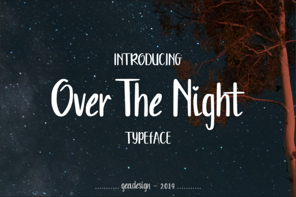 Over the Night Font Poster 1