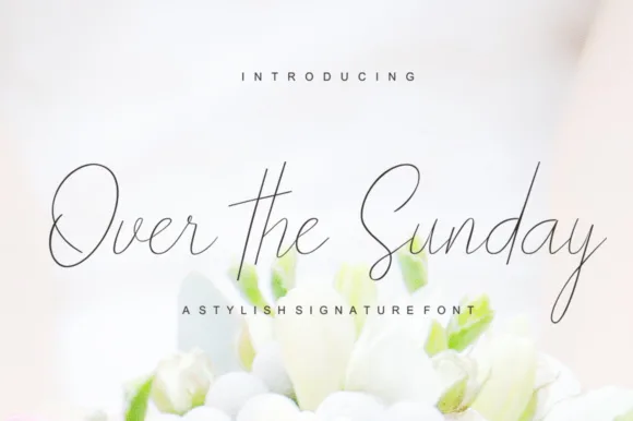 Over the Sunday Font Over the Sunday Font Poster 1