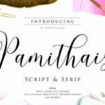 Pamithais Script Font Poster 1