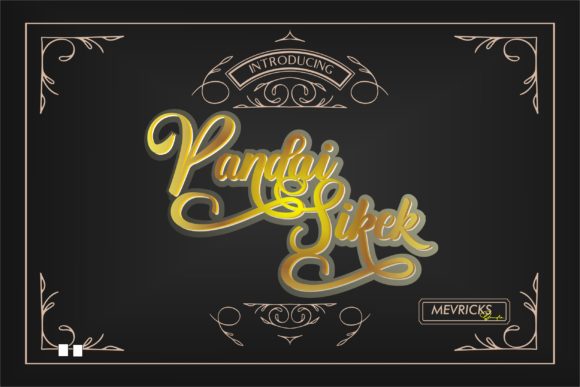 Pandai Sikek Script Font