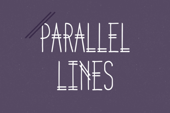 Parallel Lines Font Poster 1