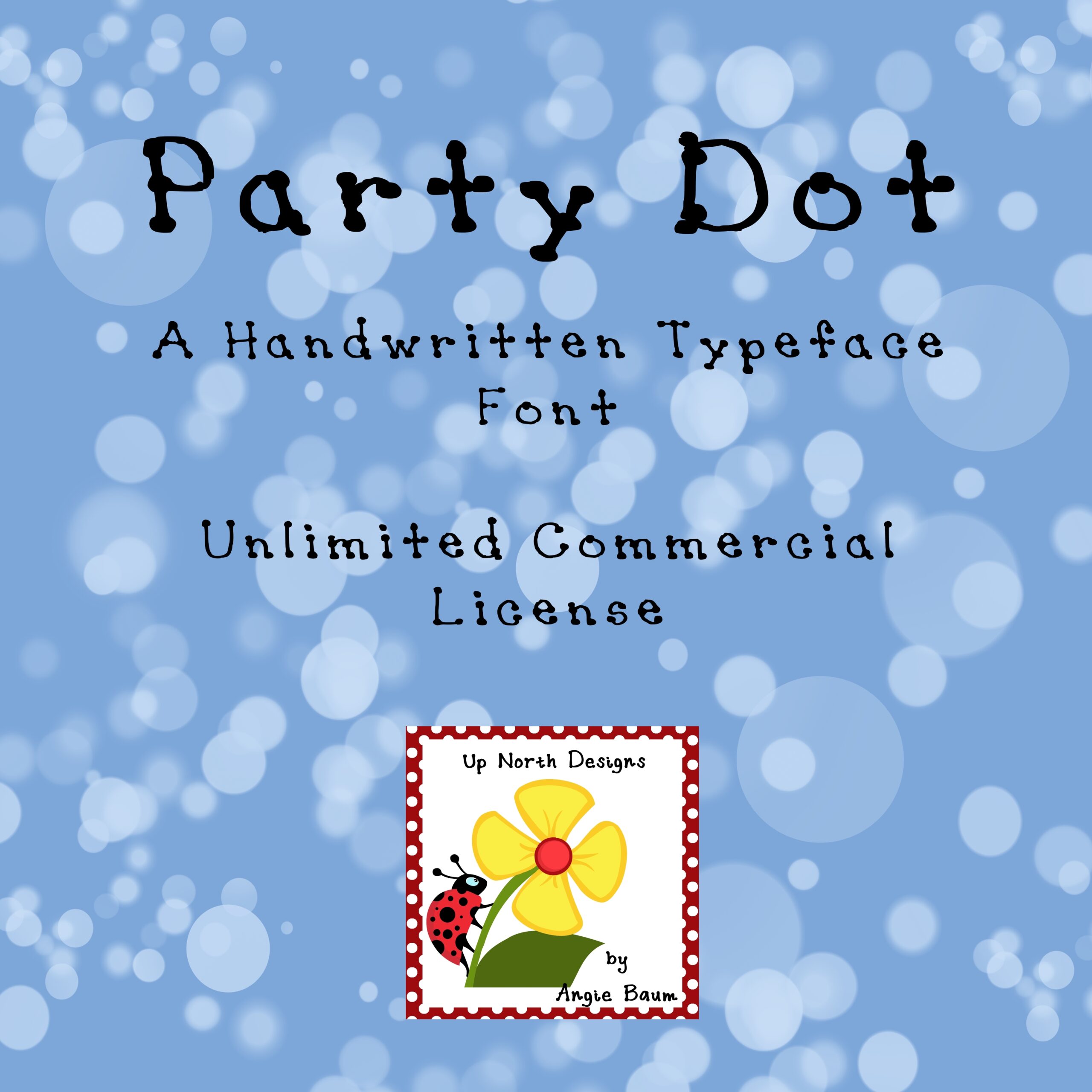 Party Dot Font Poster 1