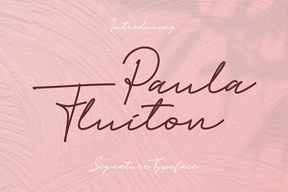 Paula Fluiton Font Poster 1