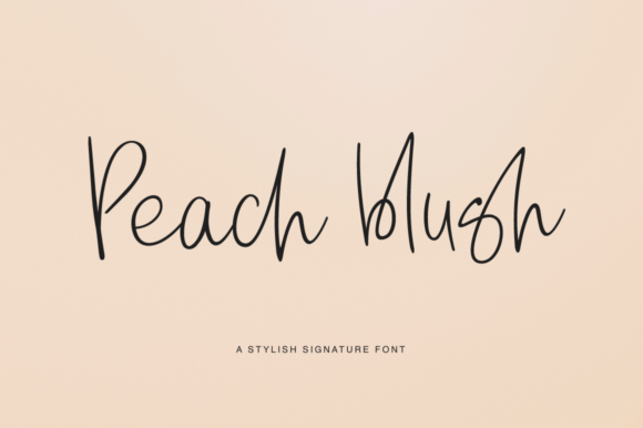 Peach Blush Font Poster 1
