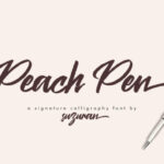 Peach Pen Font Poster 1