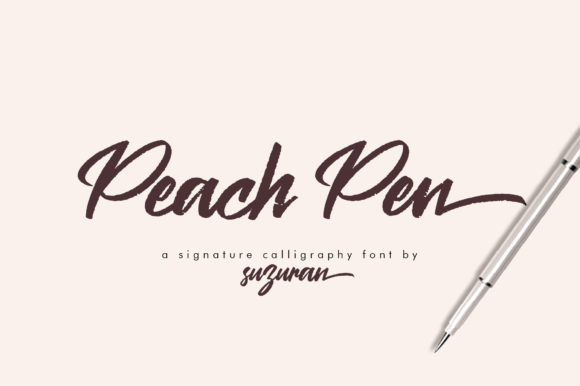 Peach Pen Font Poster 1