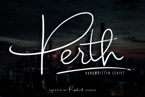 Perth Script Font Poster 1