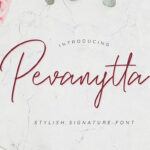 Pevanytta Script Font Poster 1