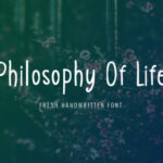 Philosophy of Life Font Poster 1
