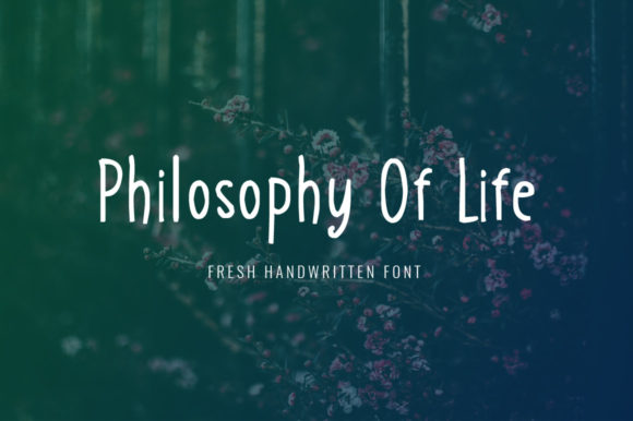 Philosophy of Life Font Poster 1