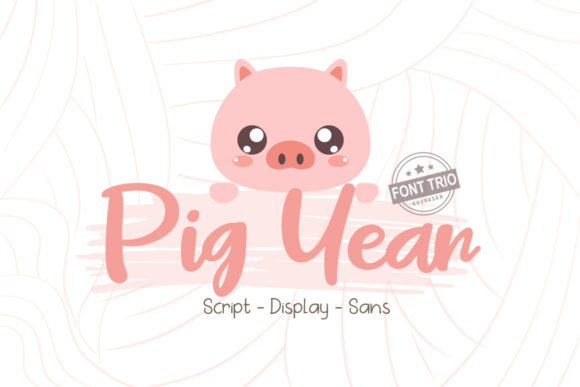 Pig Year Font Poster 1