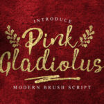 Pink Gladiolus Font Poster 1