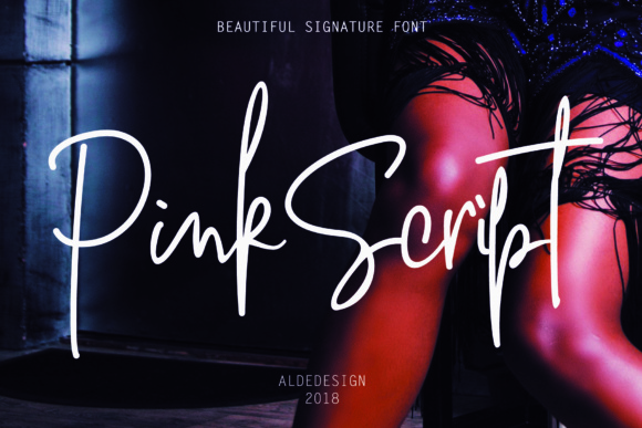 Pink Script Font Poster 1