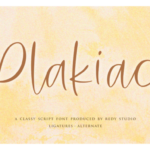 Plakias Font Poster 1