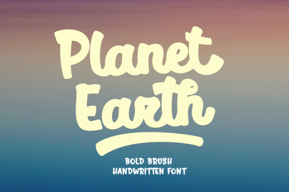 Planet Earth Font Poster 1