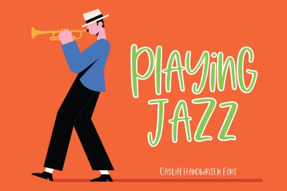 Playing Jazz Font Playing Jazz Font Poster 1