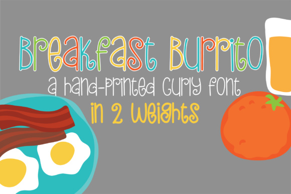 PN Breakfast Burrito Font Poster 1
