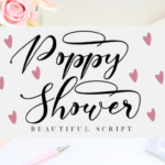 Poppy Shower Font Poster 1