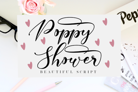 Poppy Shower Font Poster 1