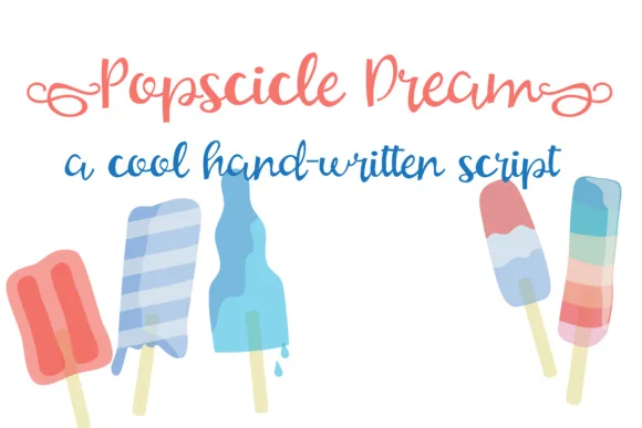 Popsicle Dream Font Popsicle Dream Font Poster 1