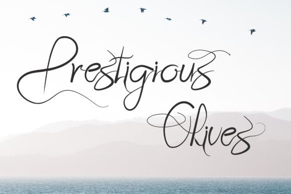 Prestigious Olives Font Poster 1